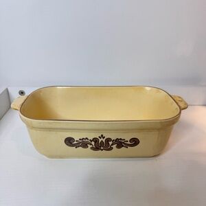 Pfaltzgraff Cream and Brown Ceramic Baking Dish